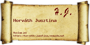 Horváth Jusztina névjegykártya