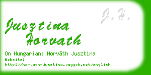 jusztina horvath business card